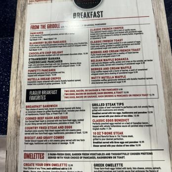 The Flagler Restaurant - Menu 1 side - Breakfast & Brunch Near Me - Homestead, Florida The Flagler Restaurant - Menu 1 side - Breakfast & Brunch Near Me - Homestead, Florida