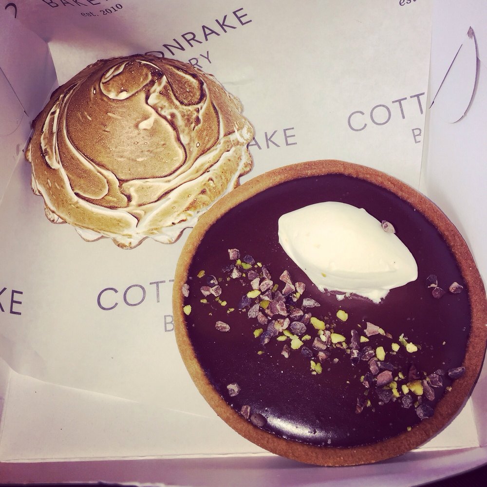 Cottonrake - Dark chocolate & caramel tart and Lemon Meringue tart - Bakeries Near Me - Glasgow, GLG