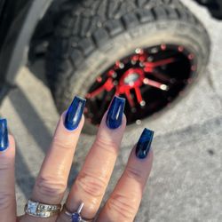 Coho Nails & Spa - I wanted blue, Kenna gave me blue with some pizzazz, I'm in aww  they're perfect