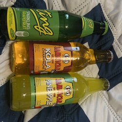 Cool Runnings Jamaican Food Truck - Here are the grapefruit, the cola, champagne, and the pineapple from top to bottom.