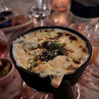 Puerta - Queso dip with mushroom sausage - Mexican Near Me - Charlotte, North Carolina Puerta - Queso dip with mushroom sausage - Mexican Near Me - Charlotte, North Carolina