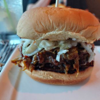 Bains BBQ & Smokehouse - pulled pork sandwich - Barbeque Near Me - Sarnia, Ontario Bains BBQ & Smokehouse - pulled pork sandwich - Barbeque Near Me - Sarnia, Ontario