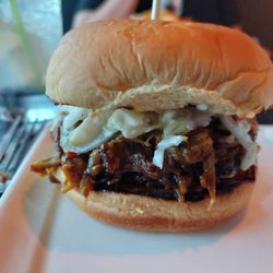 Bains BBQ & Smokehouse - Pulled pork sandwich