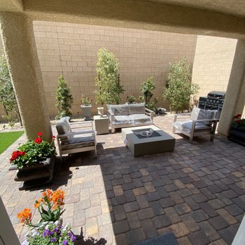 GDF Studio Outlet - Coral Bay Outdoor Aluminum Khaki Chat Set w/ Fire Table - Light Grey - Furniture Stores Near Me - Chatsworth, California