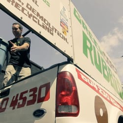 Green Coast Rubbish - Eamonn and Cein Loading the Green Coast truck.