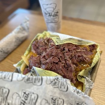 The Hat - Chili cheese pastrami fries; more than enough to share between 2-3 people - Burgers Near Me - Las Vegas, Nevada