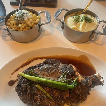 Stripsteak - 20oz ribeye, mashed Whipped Potatoes, and Mac & Cheese. - Steakhouses Near Me - Honolulu, Hawaii Stripsteak - 20oz ribeye, mashed Whipped Potatoes, and Mac & Cheese. - Steakhouses Near Me - Honolulu, Hawaii