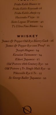 Menu photo 7 Bar Moxy San Diego, CA