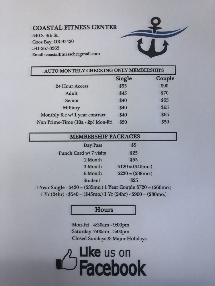 COASTAL FITNESS CENTER Updated September 2024 10 Reviews 540 S