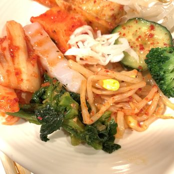 Korean BBQ Plus - The banchan mixed in one small plate - Korean Near Me - Concord, California Korean BBQ Plus - The banchan mixed in one small plate - Korean Near Me - Concord, California
