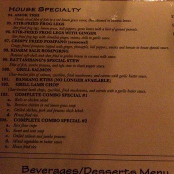 Battambang  - The menu - Cambodian Near Me - Oakland, California