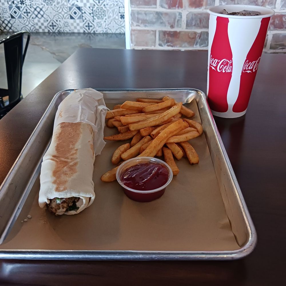 Board Bites - Falafel pita wrap combo meal - Lebanese Near Me - Plano, Texas Board Bites - Falafel pita wrap combo meal - Lebanese Near Me - Plano, Texas