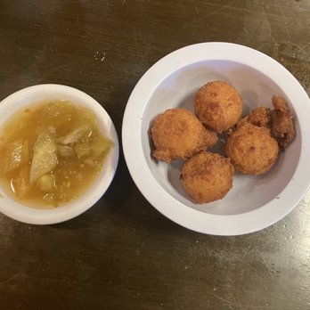 Catfish Campus Restaurant - Pickled Green Tomatoes and Hush Puppies - Seafood Near Me - Columbia, Tennessee Catfish Campus Restaurant - Pickled Green Tomatoes and Hush Puppies - Seafood Near Me - Columbia, Tennessee