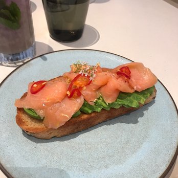 Layla - Avocado toast with smoked salmon - Mediterranean Near Me - Sonoma, California