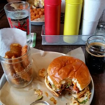Burger Bar Chicago - Best burger ever! The Hog with pickle fries and aYin Stout - Burgers Near Me - Chicago, Illinois Burger Bar Chicago - Best burger ever! The Hog with pickle fries and aYin Stout - Burgers Near Me - Chicago, Illinois
