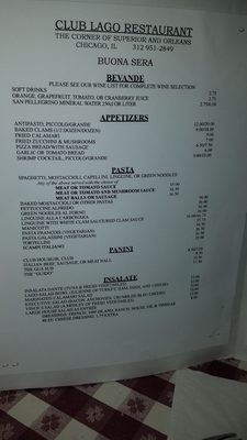 Menu photo 6 Club Lago Chicago, IL