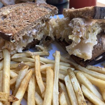 The Butchers Son - Pastrami sandwich and fries. Both way to salty and gobs of sauerkraut, which made it impossible to eat. - Salad Near Me - Berkeley, California