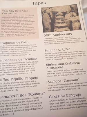 Menu photo 5 Columbia Restaurant Clearwater Beach, FL Menu photo 5 Columbia Restaurant Clearwater Beach, FL