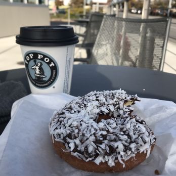 Top Pot Doughnuts - Coconut chocolate frosting cake donut - Bakeries Near Me - Edmonds, Washington
