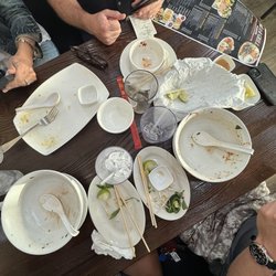 pho 32 & grill - These plates tell the story of how good the food was.