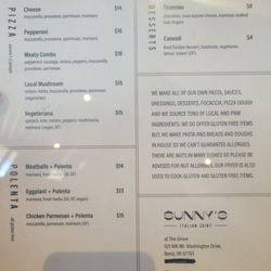 Sunny’s Carrello - Menu