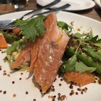Nopa - We got into the smoked trout and asparagus starter before taking the photo. - New American Near Me - San Francisco, California