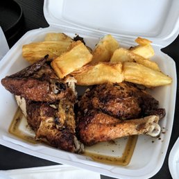 1/2 chicken and yucca fries 1/2 chicken and yucca fries