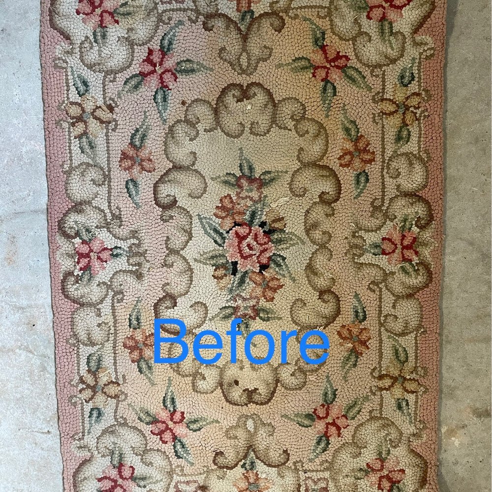 Oriental Designer Rugs - BEFORE cleaning and reweaving. - Rugs Near Me - Atlanta, Georgia