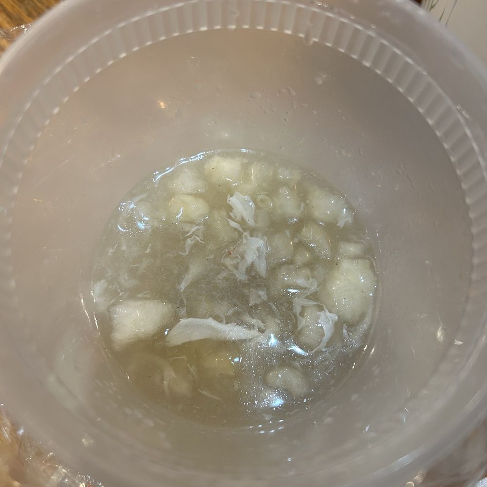 *Braided Cab Meat and Fish Maw Soup