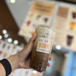 Sago Boba - Ice Mocha with boba and almond milk