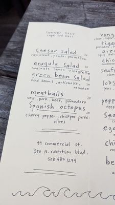 Menu photo 1 Sal's Place Provincetown, MA Menu photo 1 Sal's Place Provincetown, MA