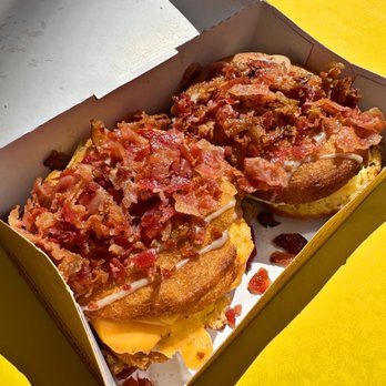 Duck Donuts - Bacon, Egg, and Cheese donut sandwich - Donuts Near Me - Las Vegas, Nevada Duck Donuts - Bacon, Egg, and Cheese donut sandwich - Donuts Near Me - Las Vegas, Nevada