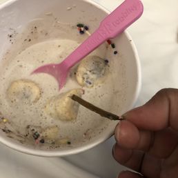 Piece of cardboard in my ice cream sundae Piece of cardboard in my ice cream sundae