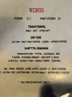 Menu photo 1 Shifty's Syracuse, NY