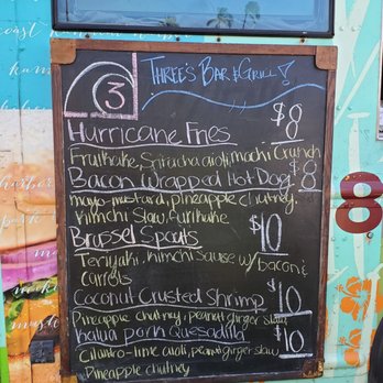 Three's Food Truck - Menu at the Ukulele Festival on 9/29/19 - Food Trucks Near Me - Kahului, Hawaii Three's Food Truck - Menu at the Ukulele Festival on 9/29/19 - Food Trucks Near Me - Kahului, Hawaii