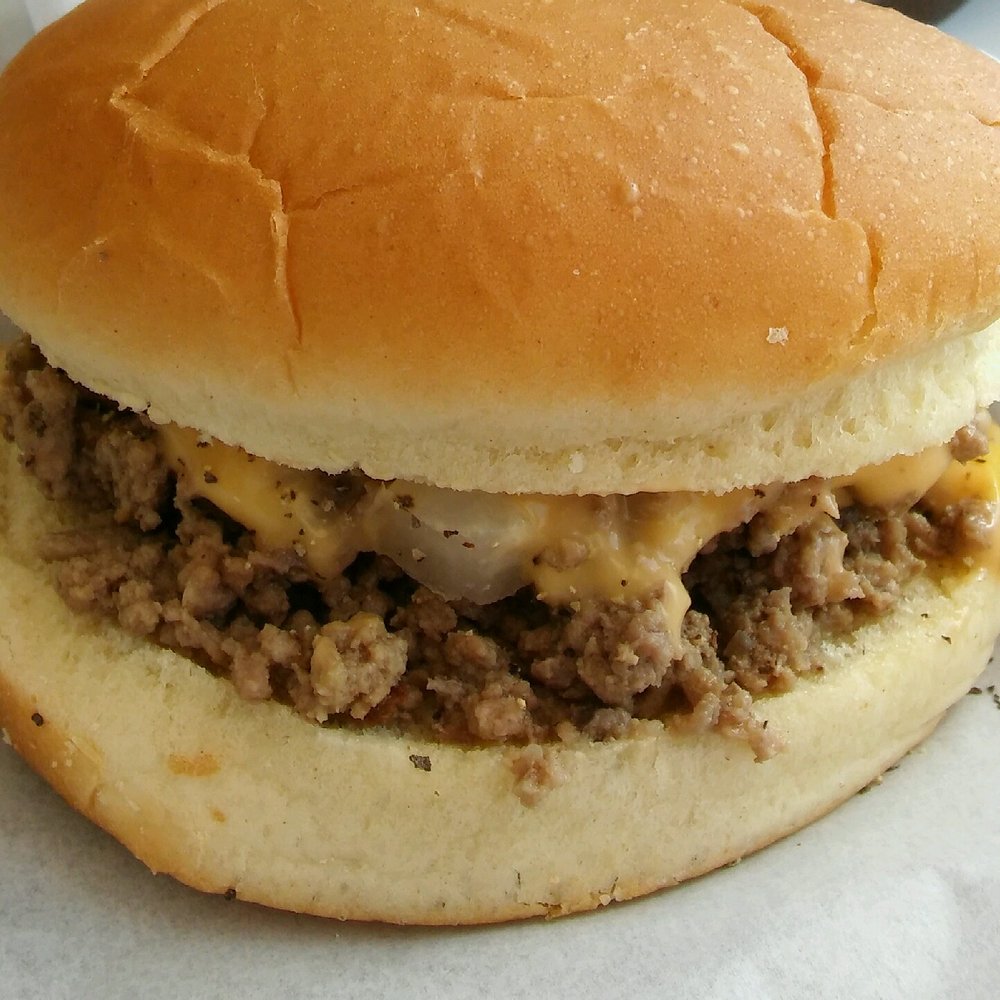 Loose meat cheeseburger Loose meat cheeseburger