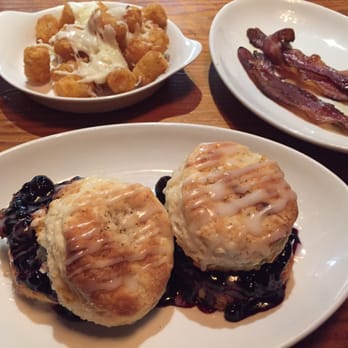 Bourbon - Bourbon Blue Berry Biscuit, cheese tots and bacon - Cajun/Creole Near Me - Columbia, South Carolina Bourbon - Bourbon Blue Berry Biscuit, cheese tots and bacon - Cajun/Creole Near Me - Columbia, South Carolina