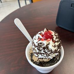 Kahlua soft serve sundae