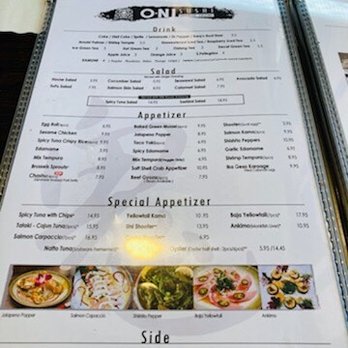Oni Sushi - 07/01/22 - Sushi Bars Near Me - Claremont, California