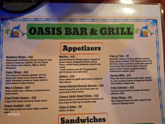 Menu photo 4 The Oasis Bar and Grill Sequim, WA Menu photo 4 The Oasis Bar and Grill Sequim, WA