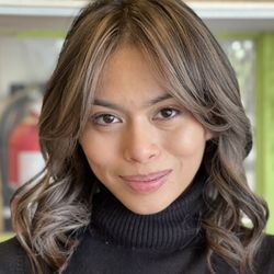 Habit Hair Salon - Jacqueline (707)315-4757 Full blonde balayage highlights and long A-line cut