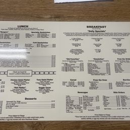 The menu is lamented on the counter The menu is lamented on the counter