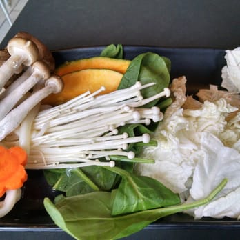 Nabe - Veggie plate after putting tofu and some nappa cabbage in the pot (forgot to take a photo first) - Hot Pot Near Me - San Francisco, California Nabe - Veggie plate after putting tofu and some nappa cabbage in the pot (forgot to take a photo first) - Hot Pot Near Me - San Francisco, California