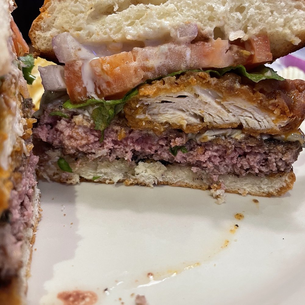 Anchor Bar - Stinger Burger (inside) 8/10 - American Near Me - Amherst, New York Anchor Bar - Stinger Burger (inside) 8/10 - American Near Me - Amherst, New York