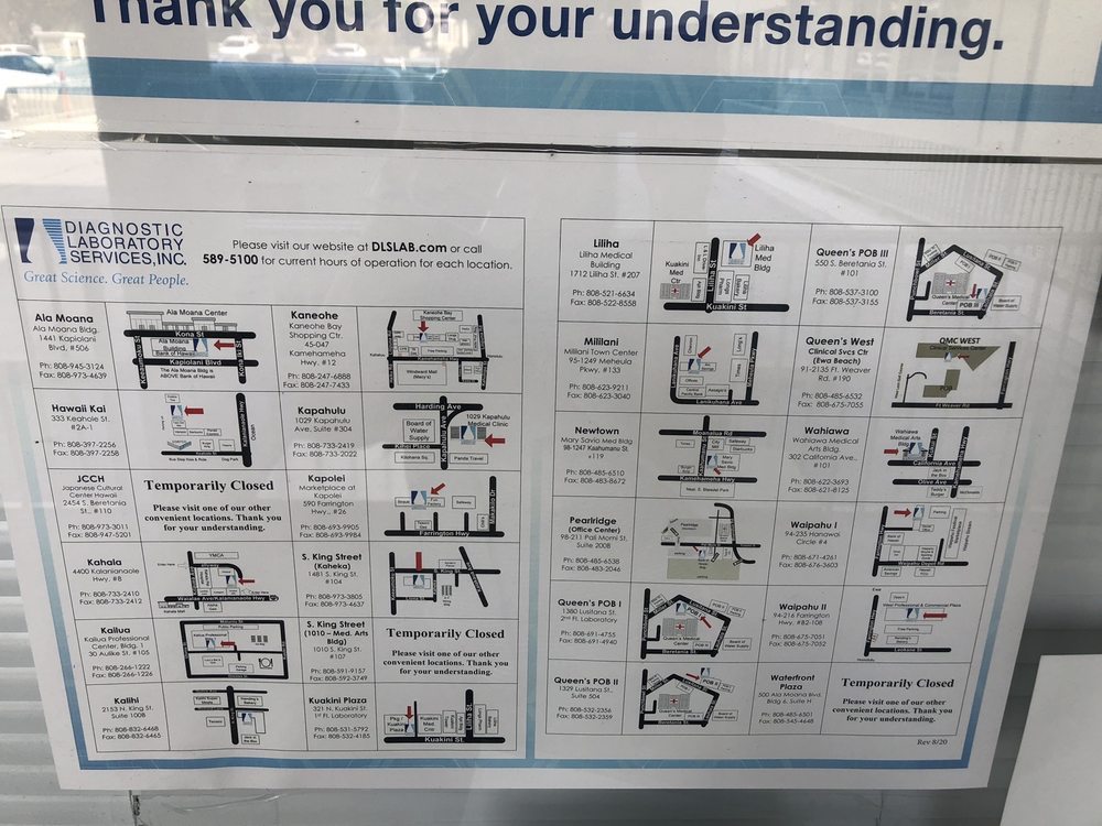 DIAGNOSTIC LABORATORY SERVICES Updated October 2024 1010 S King St