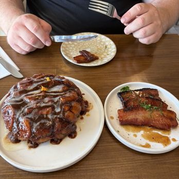 The Burrow TC - Monkey bread and bacon - New American Near Me - Traverse City, Michigan The Burrow TC - Monkey bread and bacon - New American Near Me - Traverse City, Michigan
