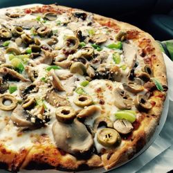Catalano's Wood Fired Pizza - Mushrooms, olives and green peppers: