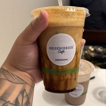 Neighborhood Cafe - Turon Turon Milk Tea (it's so bitter) - Bubble Tea Near Me - Tukwila, Washington
