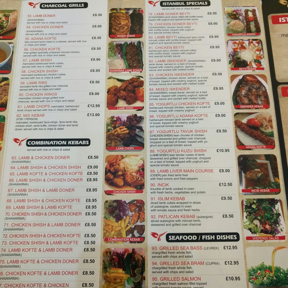 Istanbul Restaurant - Menu - Turkish Near Me - Leicester, LEC