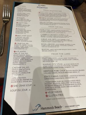 Menu photo 3 Atlantic Grille Palm Coast, FL